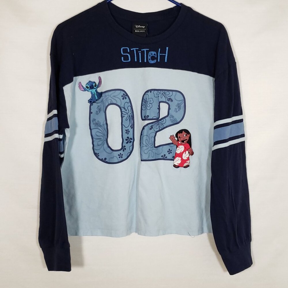 Disney Lilo & Stitch Women's Plus Size Long Sleeve Football Jersey - BoxLunch XL